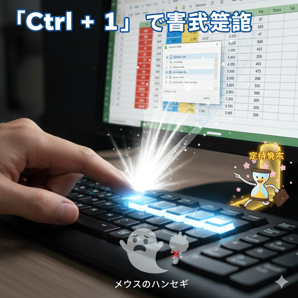 【No.10】Excel時短術｜右クリックはもう古い！「Ctrl + 1」で書式設定へ爆速ワープ