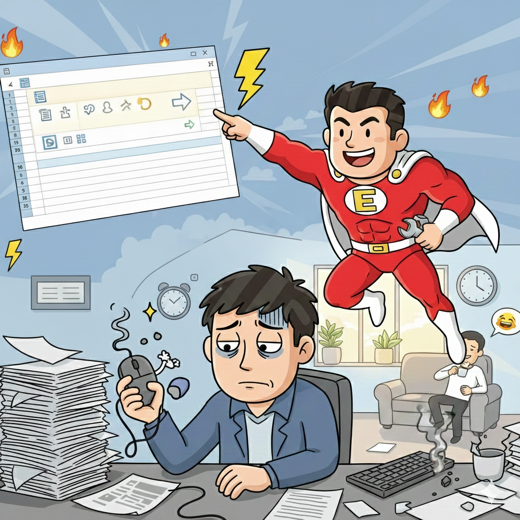 【No.22】Excel時短術｜マウスの反抗期を強制終了！魔法の「自分専用ボタン」爆誕術