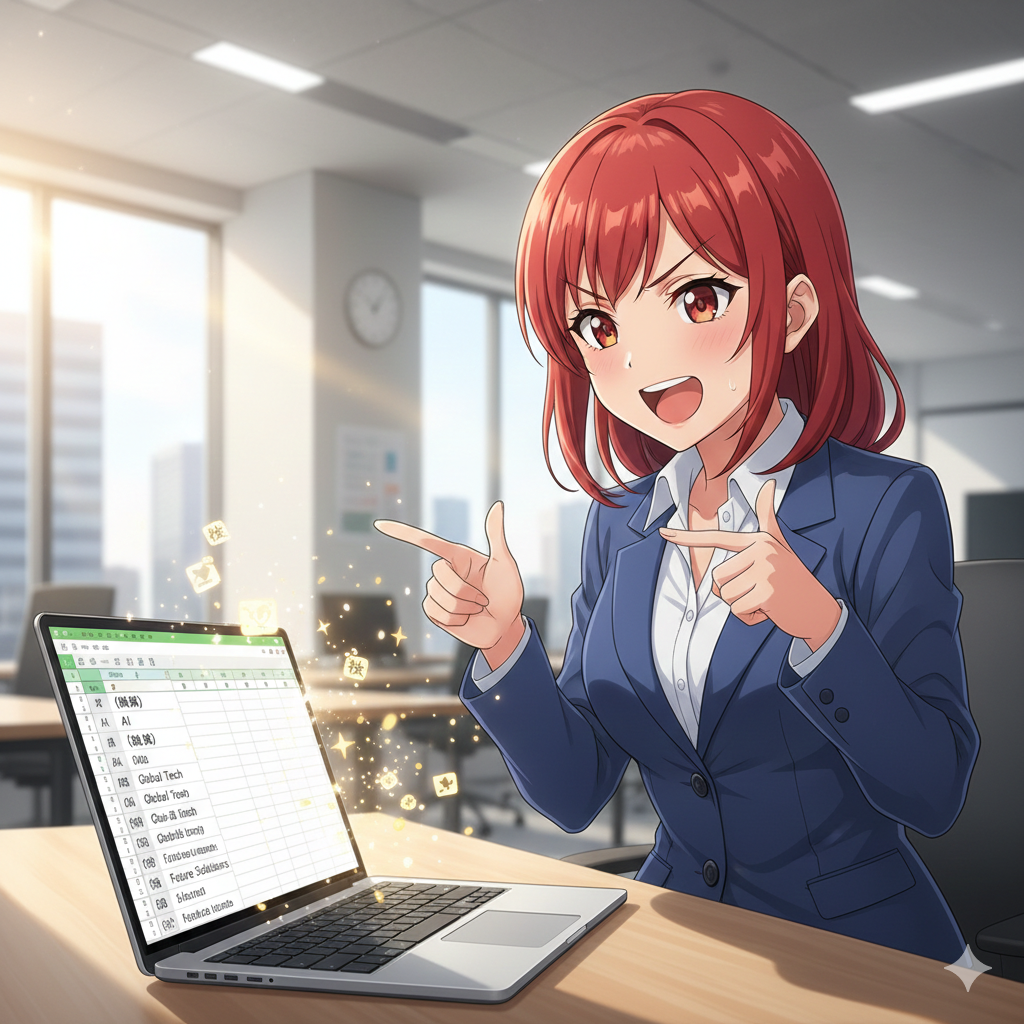 【No.41】Excel時短術｜取引先名に「(株)」を一瞬でつける！爆速フラッシュフィル