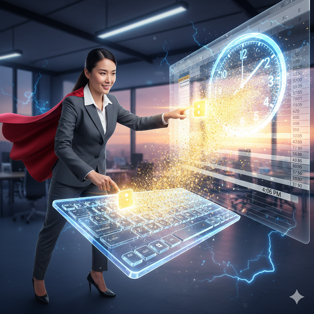 【No.48】Excel時短術｜1秒を削り出せ！「時計を見ない」時刻入力術⌚✨