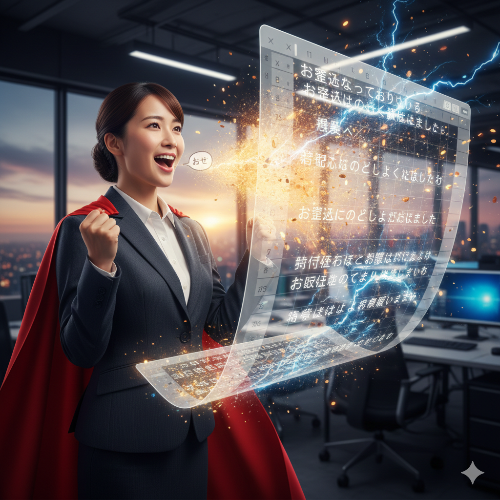 【No.49】Excel時短術｜「お世話になっております」の11文字、まだ打ってるんですか？🚀✨