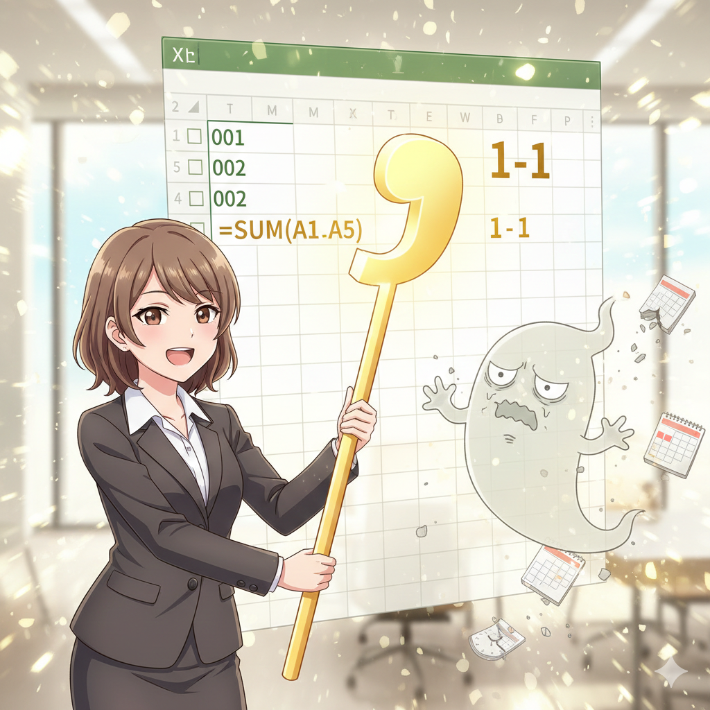 【No.58】Excel時短術｜勝手に日付に変えるな！「'」ひとつでエクセル君の暴走を封印せよ！