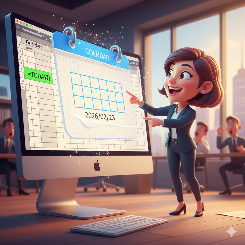 【No.73】Excel時短術｜「今日って何日だっけ？」とはおさらば！日付更新の自動化魔法