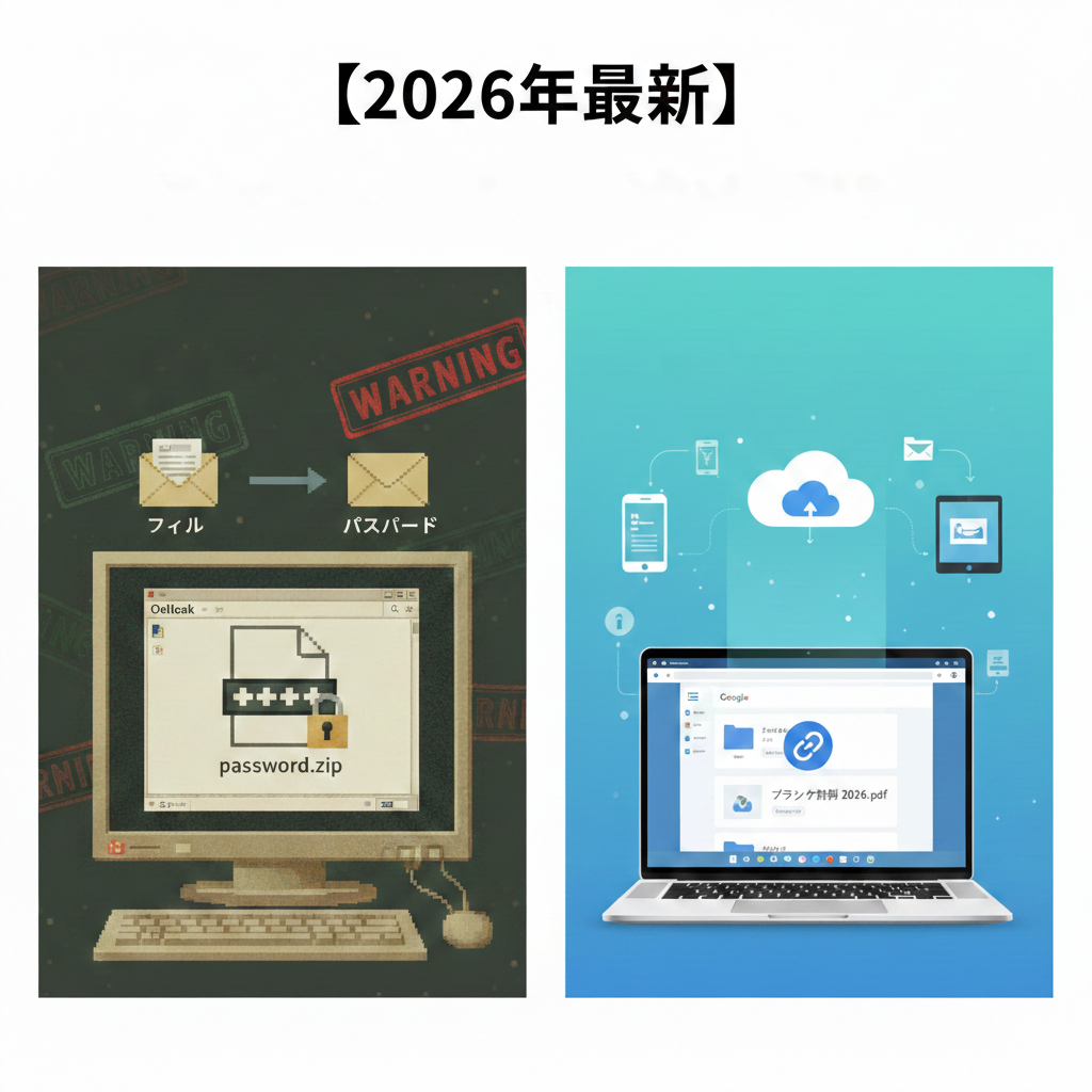 10.📩 メールの添付ファイル送信、どっちが正解？「自動パスワード送付」vs「クラウド共有」