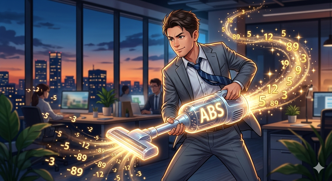 【No.81】Excel時短術｜「マイナス」のイライラを解消！ABS関数で数値の差をスマートに可視化✨