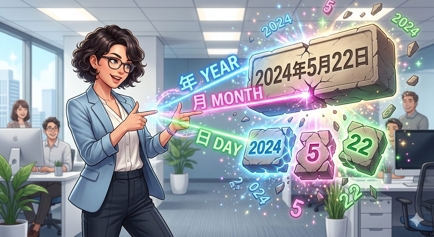 【No.85】Excel時短術｜日付の「バラバラ事件」も怖くない！YEARMONTHDAY関数で自由自在に抽出🚀