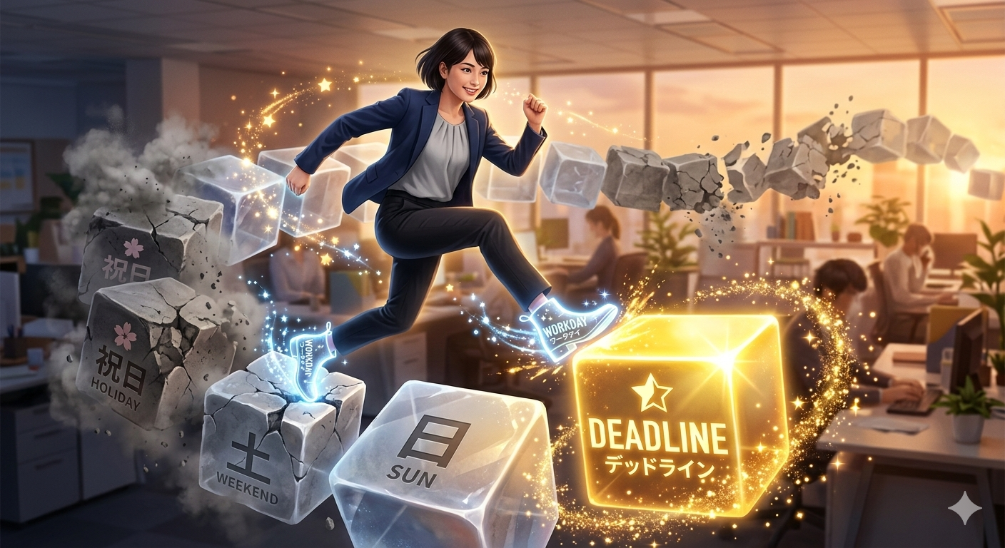【No.87】Excel時短術｜「休み」を飛ばして最短計算！WORKDAY関数で納期管理のミスをゼロに✨