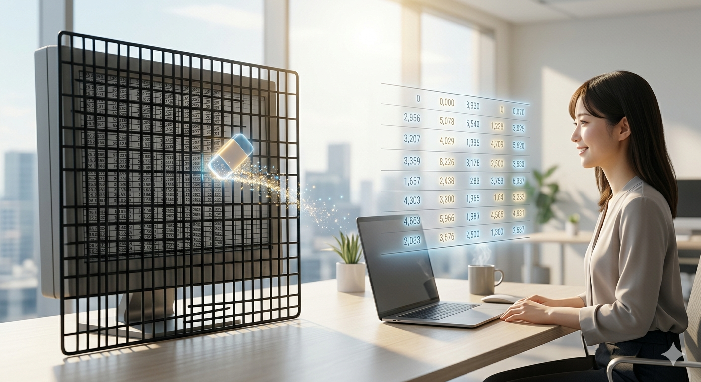 【No.93】Excel時短術｜網戸みたいな表は卒業！「罫線の断捨離」でデータの視認性を爆上げする。