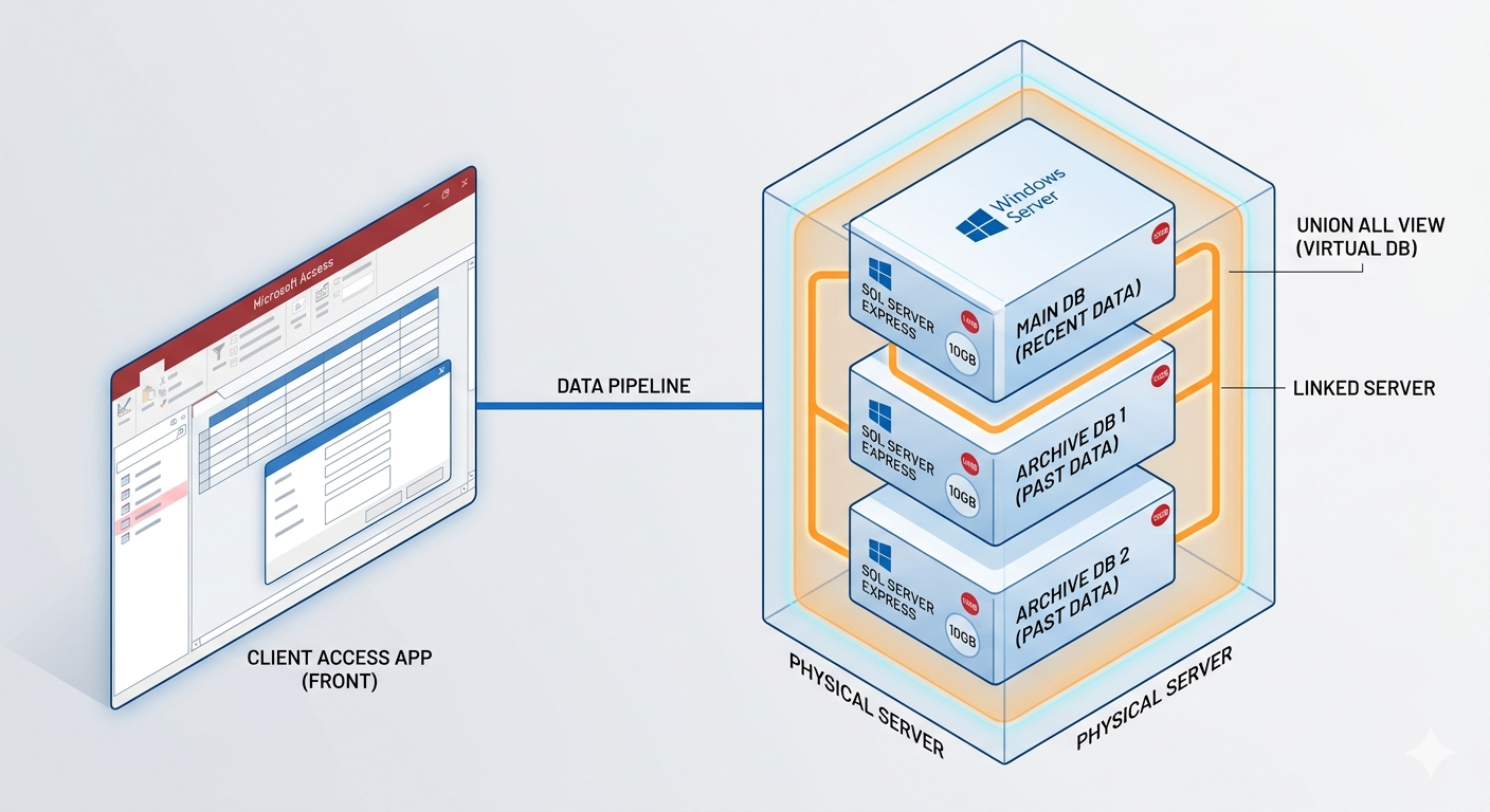 21.SQL Server Expressの「10GB制限」で絶望している担当者へ。Access資産を無改造で救う“多段コンテナ”という選択肢