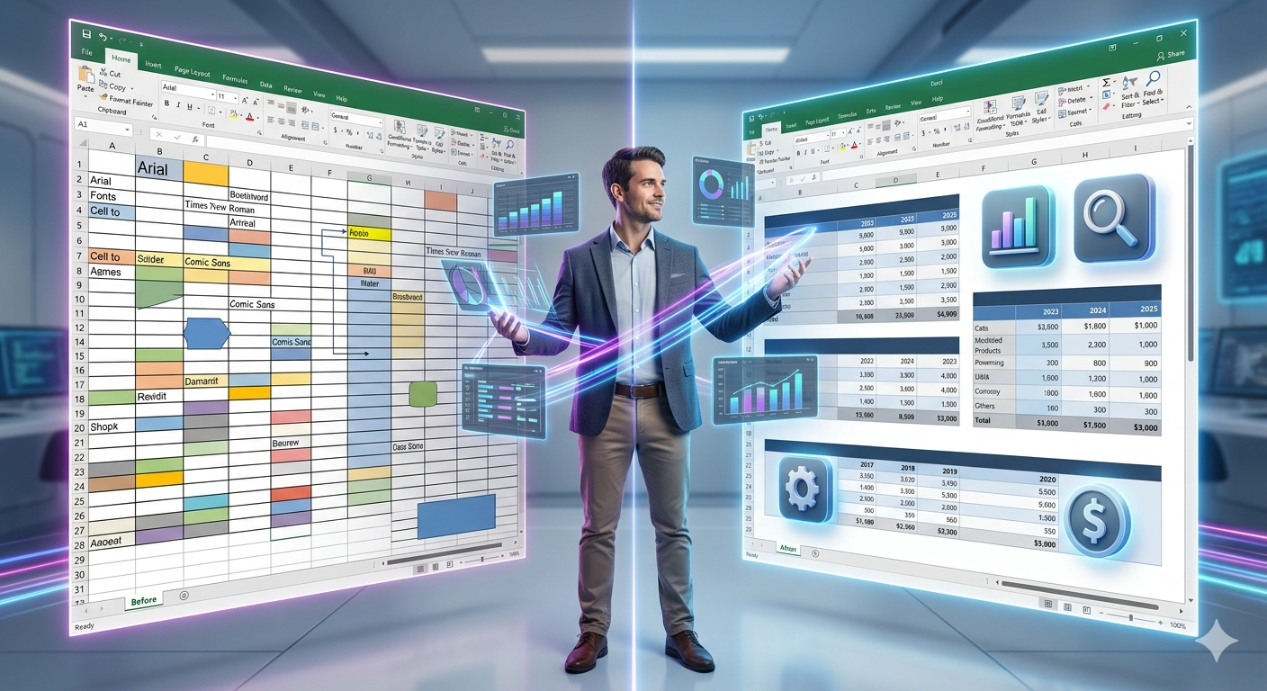 【No.120】Excel時短術｜4月の総復習！ガタガタな表を「神速」で「神美」に整える究極のオーバーホール！🚀