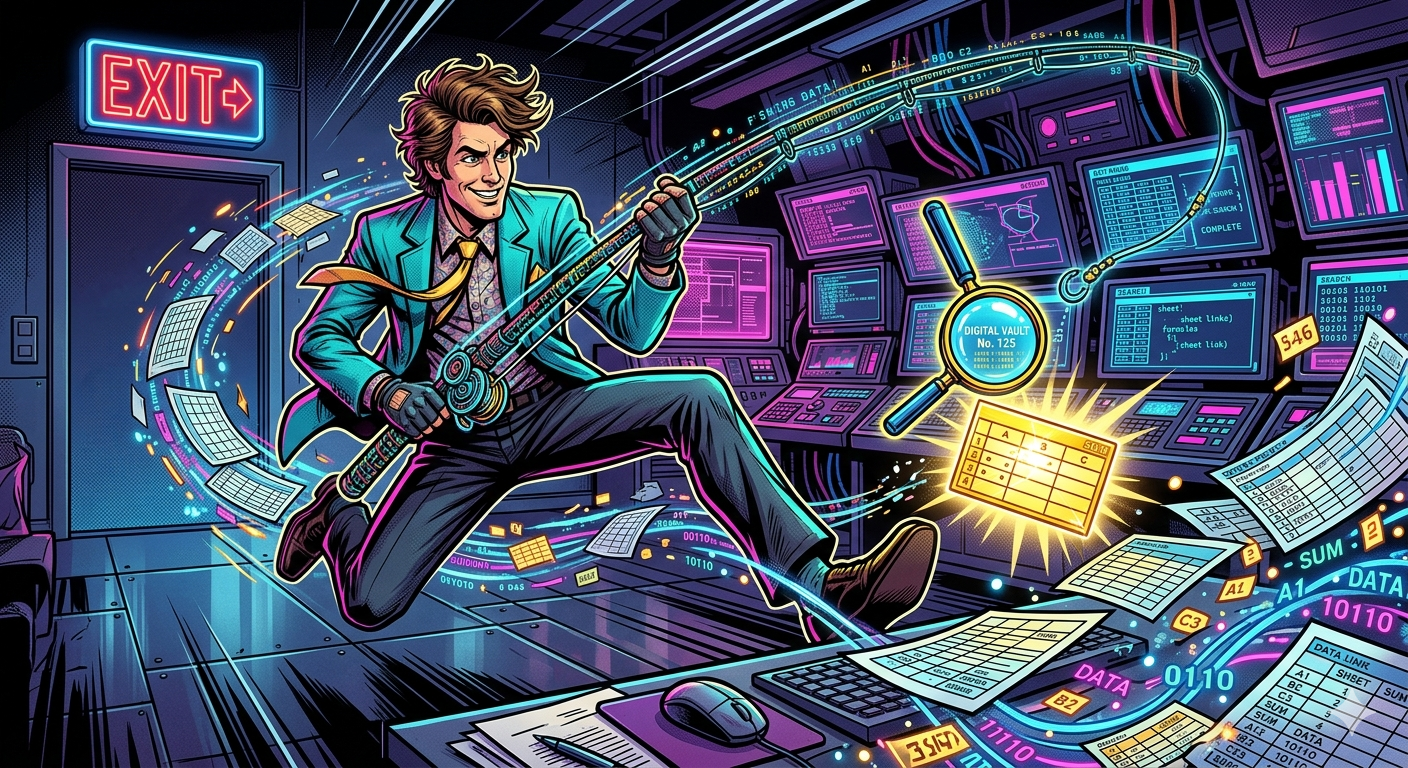 【No.125】Excel時短術｜まだ「目視」で迷子になってるの！？検索（Ctrl + F）の「隠れオプション」を召喚して、お宝データを一本釣りせよ！🚀✨