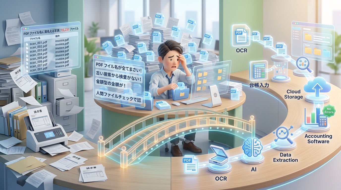 電子帳簿保存法に対応したのに仕事が減らない？「保存するだけDX」の落とし穴